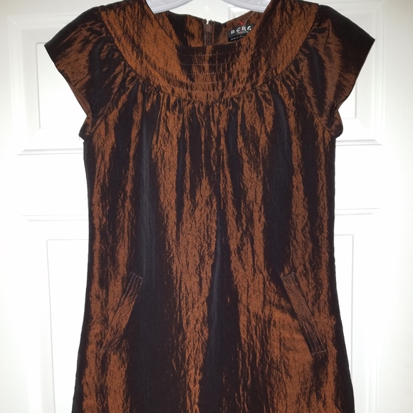 NEW BCBG PARIS BRONZE METALLIC DRESS (Size 2) - Picture 1 of 8